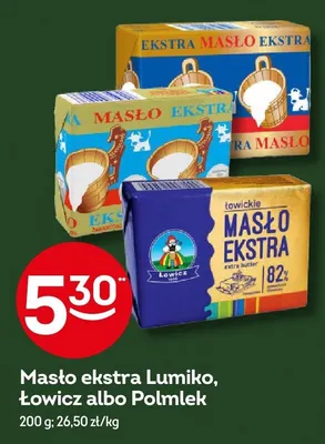 Masło ekstra Lumiko, Łowicz albo Polmlek promocja w Żabka