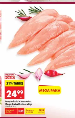 Polędwiczki z kurczaka Mega Paka Kraina Mięs promocja w Biedronka