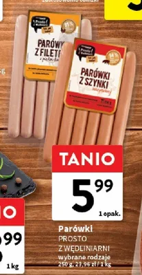 Parówki z szynki wieprzowe Prosto z Wędliniarni promocja w Intermarche