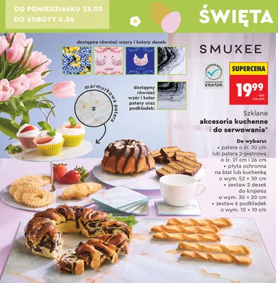 Szklane akcesoria kuchenne i do serwowania promocja w Biedronka