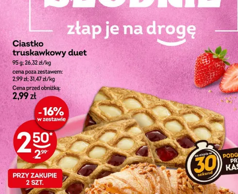 Ciastko truskawkowy duet promocja w Żabka