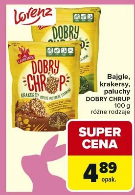 Bajgle, krakersy, paluszki różne rodzaje promocja w Carrefour Market