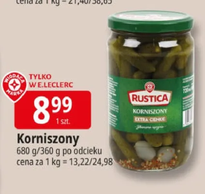 Korniszony promocja w Leclerc