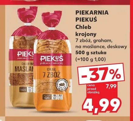 Chleb krojony Piekarnia Piekuś promocja w Kaufland