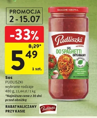 Sos Pudliszki wybrane rodzaje promocja w Intermarche