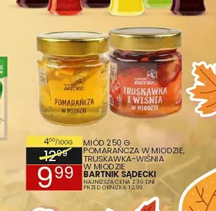 Miód truskawka-wiśnia w miodzie Bartnik Sądecki promocja w Wafelek