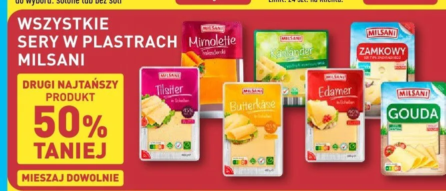 Ser w plastrach Zamkowy MILSANI promocja w Aldi