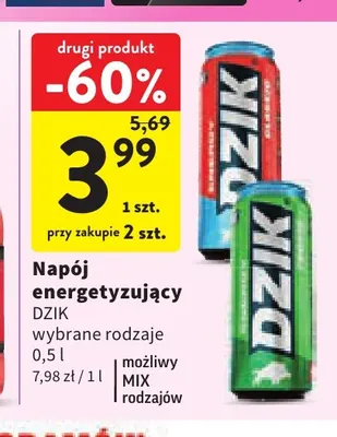 Napój energetyczny lemon WK DZIK promocja w Intermarche