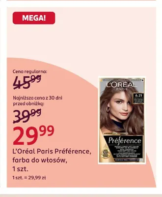 Farba do włosów L'Oréal Paris Préférence promocja w Rossmann