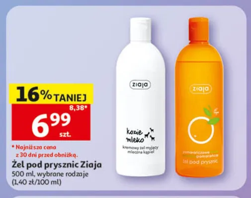 Żel pod prysznic Ziaja pomarańczowe promocja w Auchan