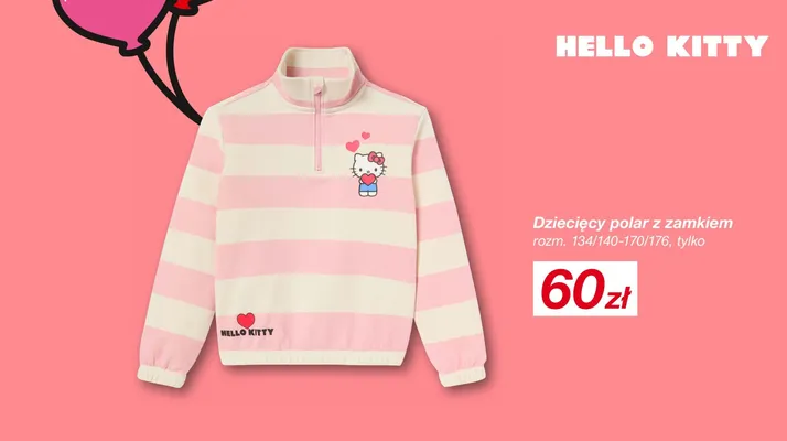 Polar dziecięcy z zamkiem Hello Kitty promocja w KiK