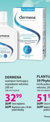 Szampon hamujący wypadanie włosów Dermena promocja w Hebe