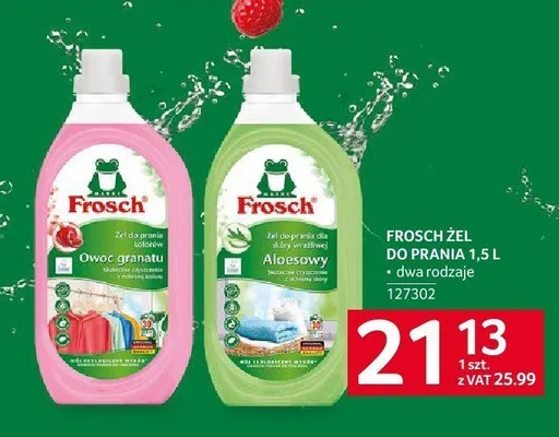 Żel do prania Frosch Aloesowy promocja w Selgros