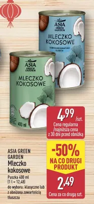 Mleczko kokosowe ASIA GREEN GARDEN promocja w Aldi