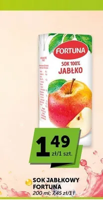 Sok jabłkowy Fortuna 100% promocja w Euro Sklep