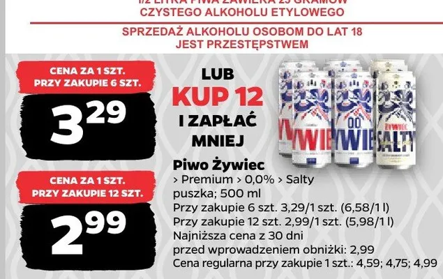 Piwo Żywiec Premium promocja w Netto