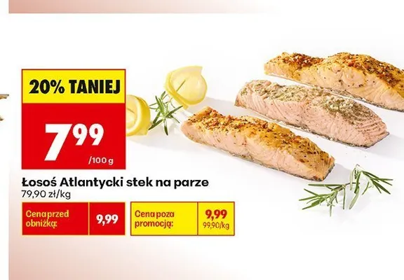 Łosoś Atlantycki stek na parze promocja w Biedronka
