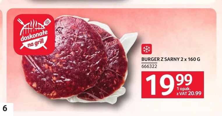 Burger z sarny promocja w Selgros