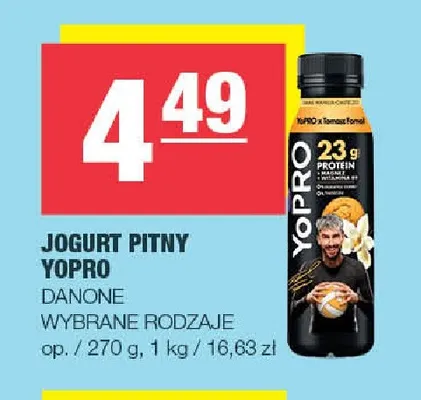 Jogurt pitny YoPro Danone promocja w SPAR