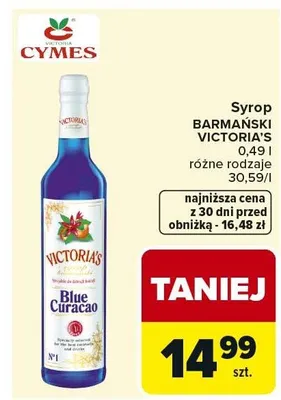 Syrop barmański Blue Curaçao promocja w Carrefour