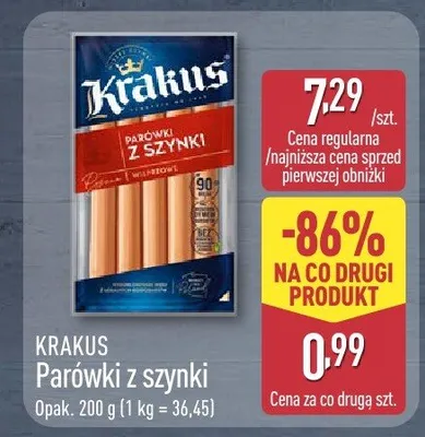Parówki z szynki promocja w Aldi