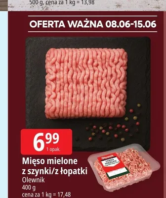 Mięso mielone z łopatki Olewnik promocja w Leclerc