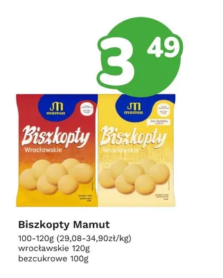 Biszkopty bezcukrowe Mamut promocja w Limonka