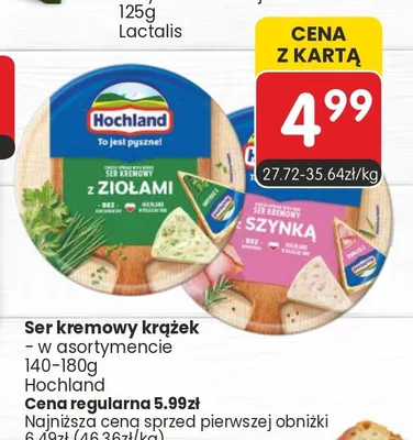 Ser kremowy krążek Hochland promocja w Market Point