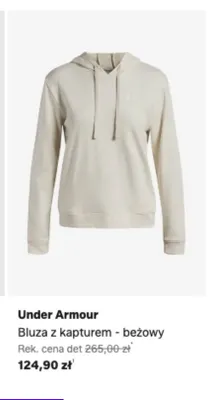 Bluza z kapturem Under Armour beżowy promocja w Lounge by Zalando