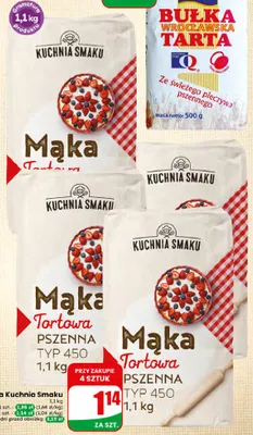 Mąka tortowa Kuchnia Smaku pszenna typ 450 promocja w Dino