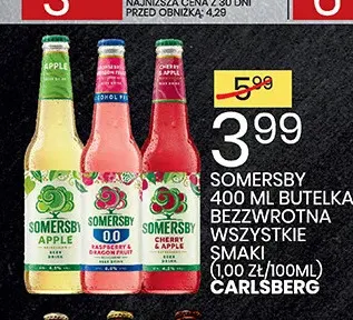 Piwo bezalkoholowe Somersby Raspberry & Dragon Fruit promocja w Wafelek