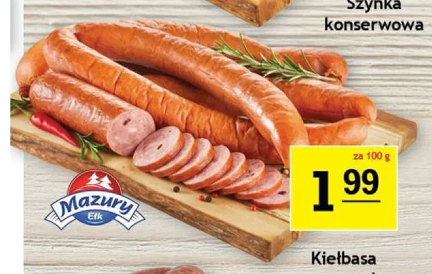 Kiełbasa rzeszowska Mazury Ełk promocja w Gram Market