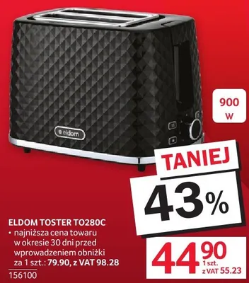 Toster Eldom TO280C 900W promocja w Selgros