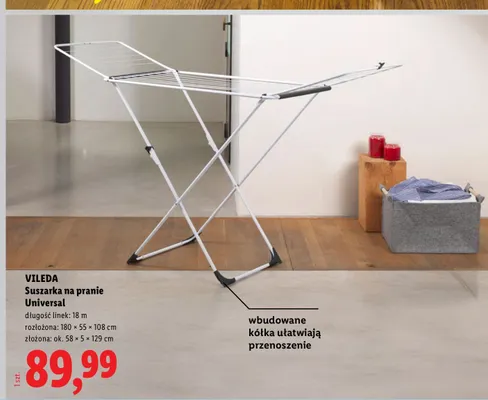 Suszarka na pranie Vileda Universal promocja w Lidl