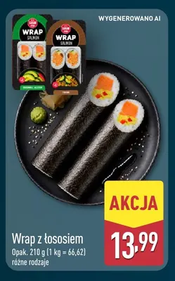Wrap z łososiem promocja w Aldi