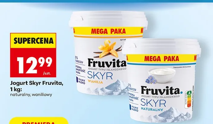 Jogurt Skyr waniliowy Fruvita promocja w Biedronka