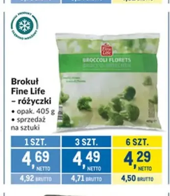 Brokuł różyczki Fine Life promocja w Makro