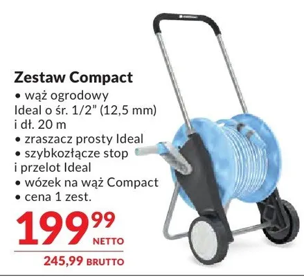 Zestaw Compact wąż ogrodowy z akcesoriami promocja w Makro