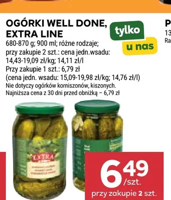 Ogórki Well Done promocja w Stokrotka