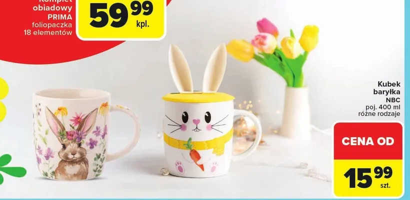 Kubek barylka NBC poj. 400 ml różne rodzaje promocja w Carrefour Market