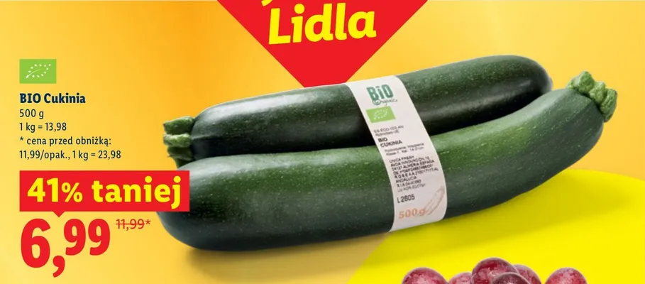 Cukinia, 500 g promocja w Lidl