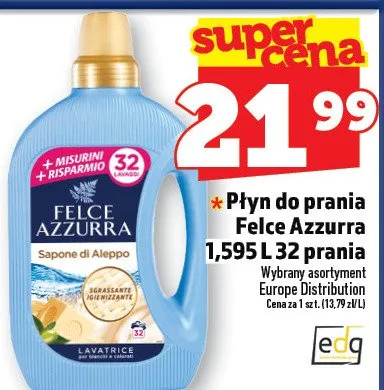 Płyn do prania 1,595 l 32 prań promocja w TOPAZ