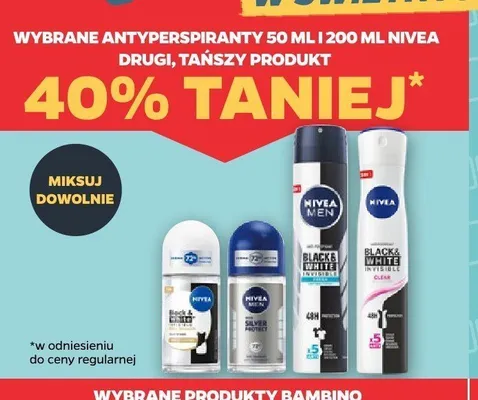 Antyperspiranty Nivea promocja w Netto