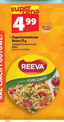 Zupa błyskawiczna Reeva o smaku kurczaka promocja w TOPAZ