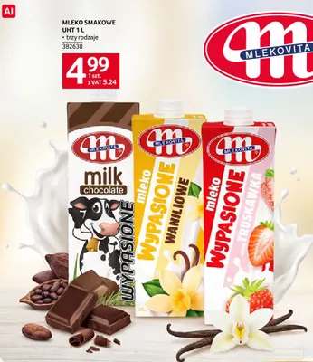 Mleko UHT smakowe Wypasione czekoladowe Mlekovita promocja w Selgros
