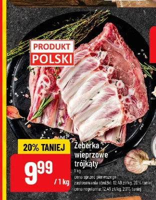 Żeberka wieprzowe trójkąty promocja w POLOmarket