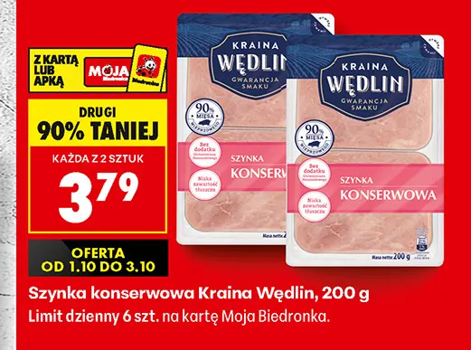 Szynka konserwowa Kraina Wędlin promocja w Biedronka