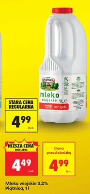 Mleko wiejskie 3,2% promocja w Biedronka