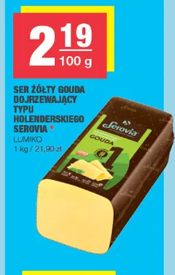 Ser żółty Gouda Serovia promocja w SPAR