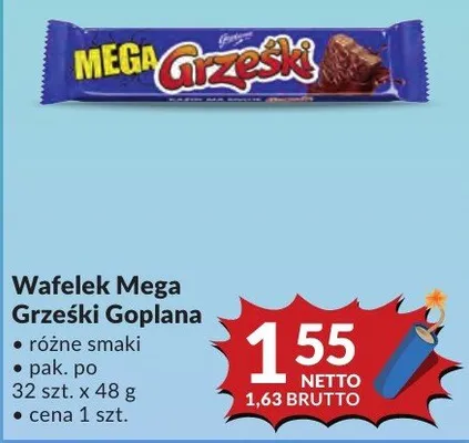 Wafelek Mega Grześki Goplana różne smaki promocja w Makro